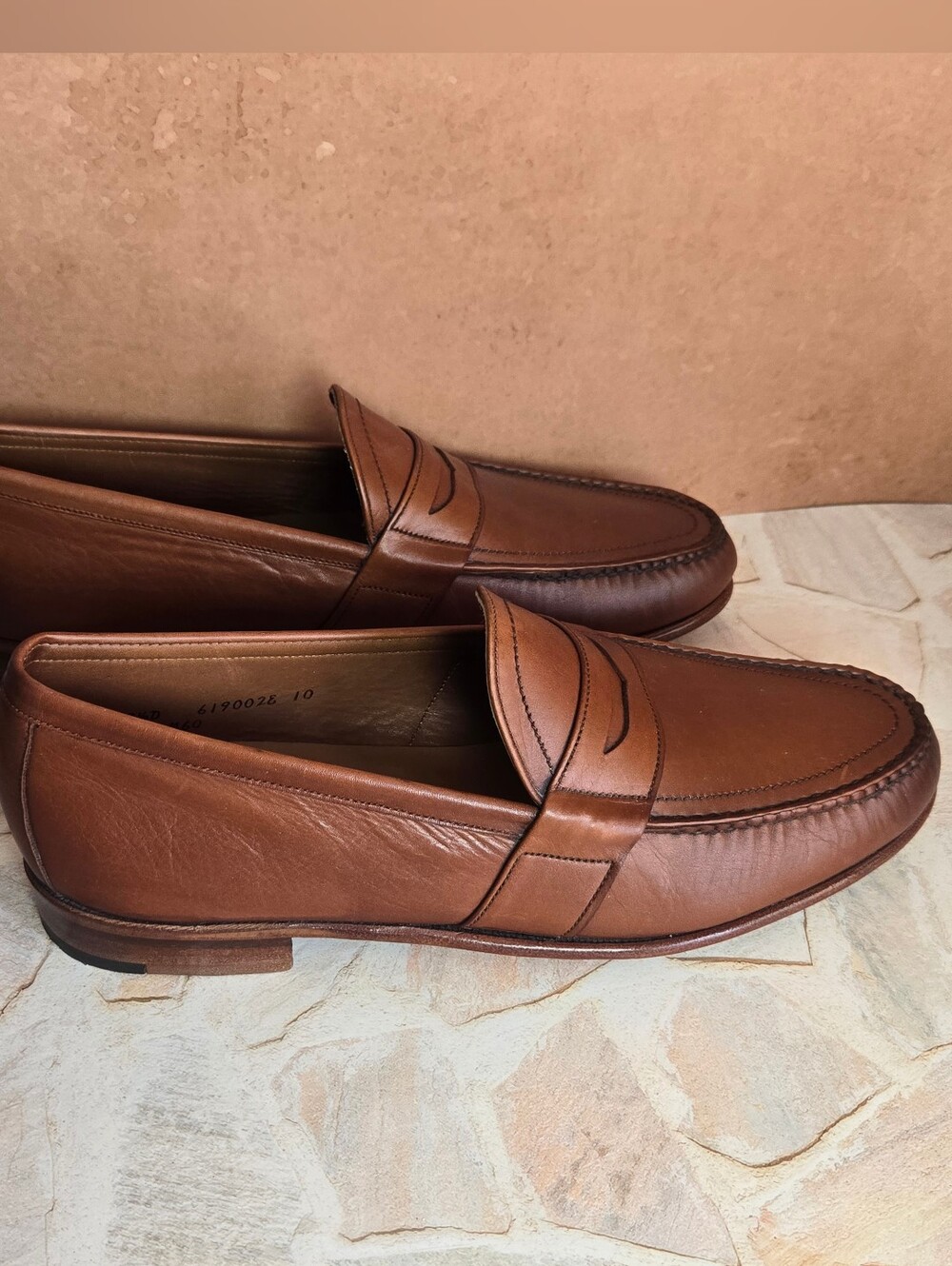 NWOB Vintage Cross Jacks by Wright Leather Penny Loafers Brown Men's 9.5D